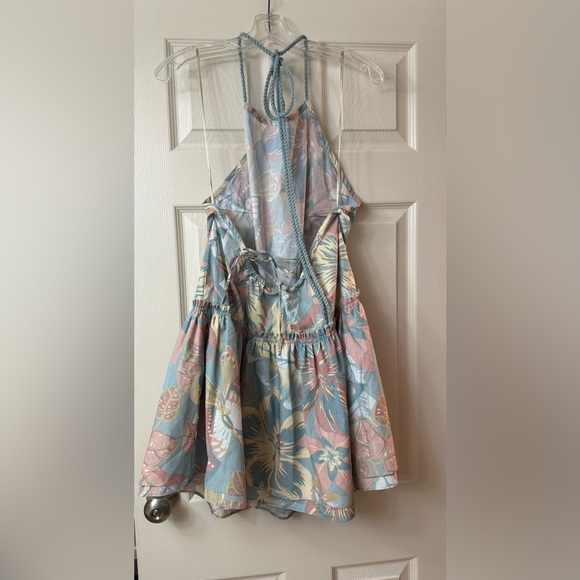FREE PEOPLE Deserted Island Floral Halter Mini Dress M Size Medium SOLD OUT - Picture 10 of 12